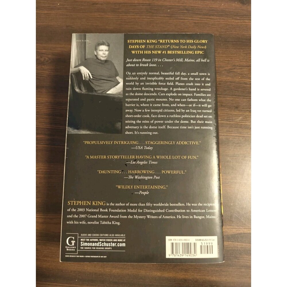Under the Dome Stephen King Trade Paperback 2010 Gallery Books - Picture 3 of 9